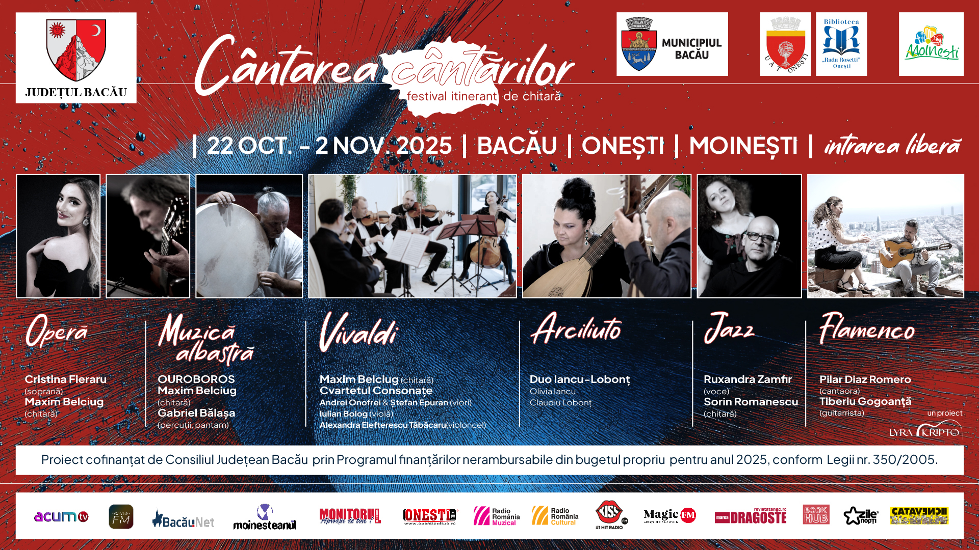 Festivalul itinerant de chitară „Cântarea Cântărilor” aduce Vivaldi, jazz și flamenco în județul Bacău